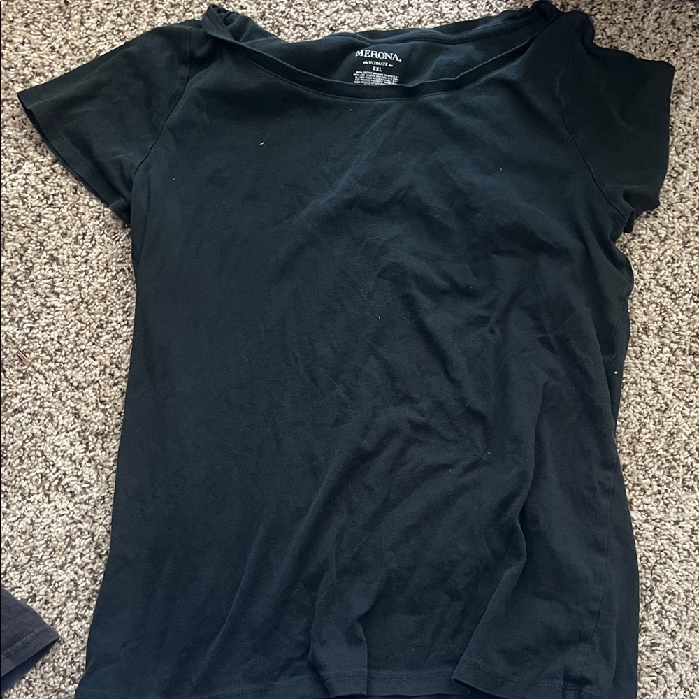Merona Women's Classic Black Short Sleeve Tee